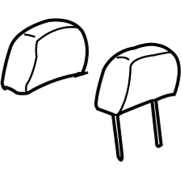 GM 19124522 Headrest, Titanium, Front