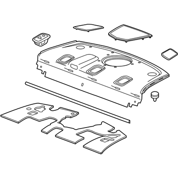 GM 23284989 Package Tray Trim, Black, Rear