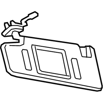 GM 84443294 Sunvisor, Jet Black, Driver Side