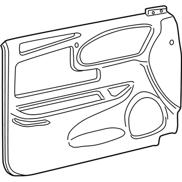 GM 10408076 Trim Panel, Red, Front Driver Side
