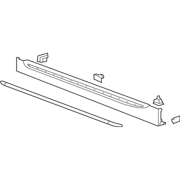 GM 22810845 Rocker Molding, Black, Driver Side