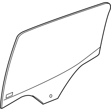 GM 85156511 Door Glass, Rear Driver Side