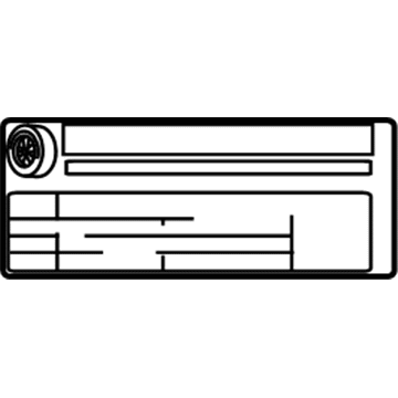 Chevy 19206430 Tire Pressure Label