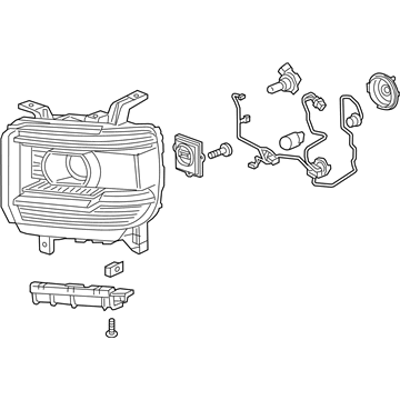 GM 84180593 Headlamp Assembly, Front Passenger Side