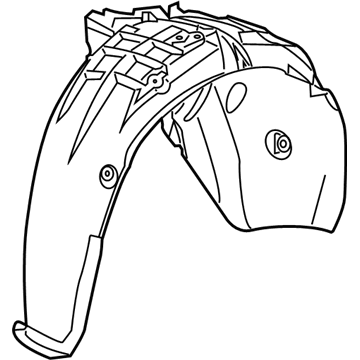 GM 84517102 Wheelhouse Liner, Rear Driver Side