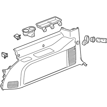 GM 22936548 Lower Quarter Trim, Passenger Side