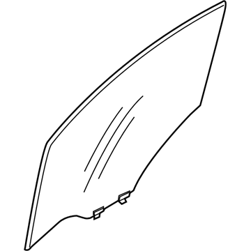 GM 19316854 Door Glass, Front Passenger Side