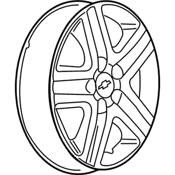 GM 9597539 Hub Cap, Silver Spark