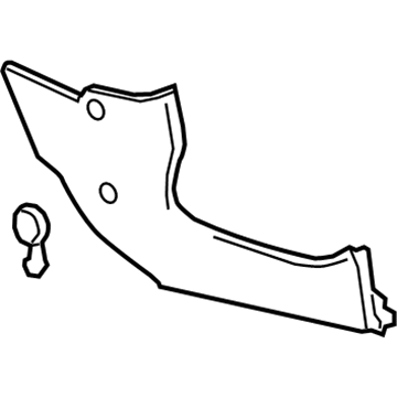 GM 42492281 Front Panel, Dark Gray, Driver Side