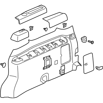 GM 15915892 Side Trim Panel, Gray, Rear Passenger Side