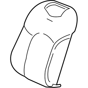 GM 23246000 Seat Back Cover, Black, Front