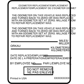 Chevy 10443718 Info Label