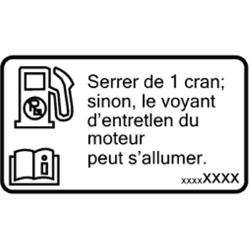 Buick 84089671 Fuel Label