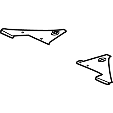 GM 15148483 Upper Tie Bar Lower Extension, Passenger Side