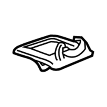 GM 20916999 Latch Cover, Black, Rear Passenger Side