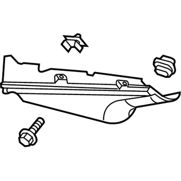 GM 23443859 Window Trim, Black, Driver Side
