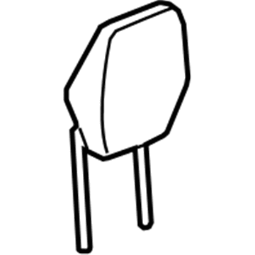GM 84054040 Headrest, Black, Front