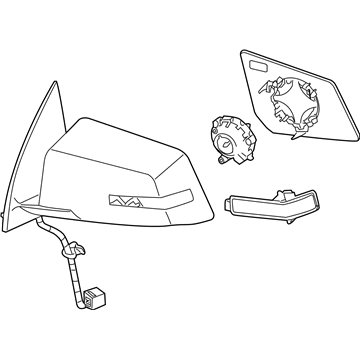 Saturn 25894449 Mirror Assembly