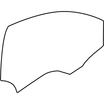 GM 15242616 Door Glass, Front Passenger Side