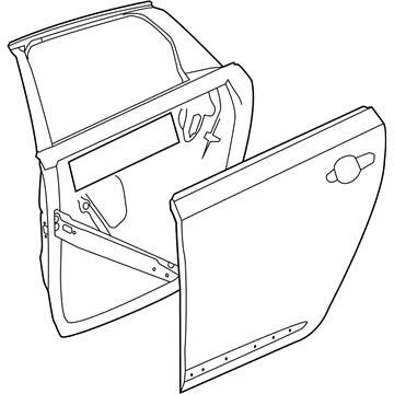 GM 84113583 Door Shell, Rear Driver Side