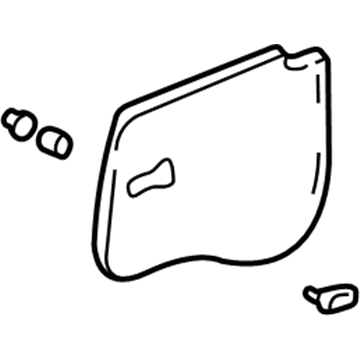 GM 10429829 Door, Rear Driver Side