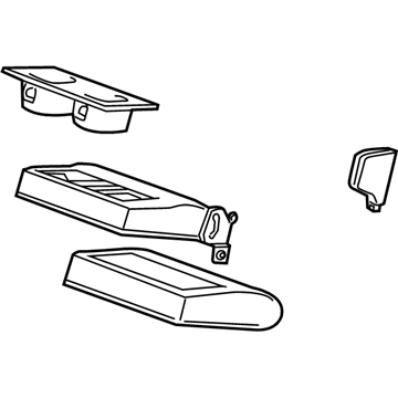 GM 22831534 Armrest, Titanium, Rear Center