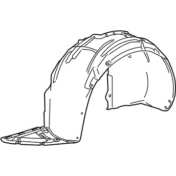 Cadillac Fender Splash Shield - 23317839