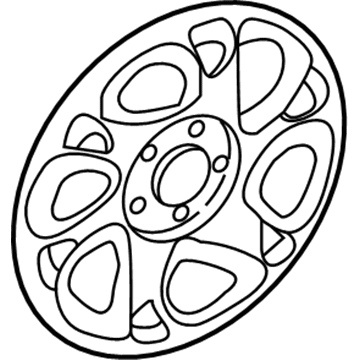 GM 9594041 Wheel Cover, Silver Spark