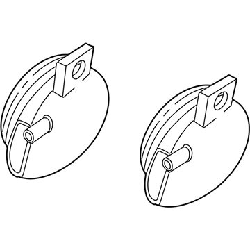 GM 84594588 High Note Horn, Green Line, Passenger Side
