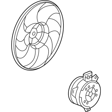 GM 13300195 Fan & Motor, Passenger Side