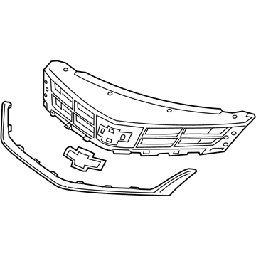 GM 84189624 Upper Grille, Front