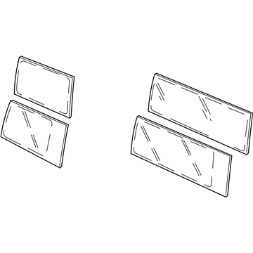 GM 20906509 Rear Glass, Driver Side
