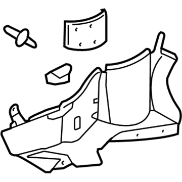GM 22714698 Splash Shield, Front Inner Passenger Side