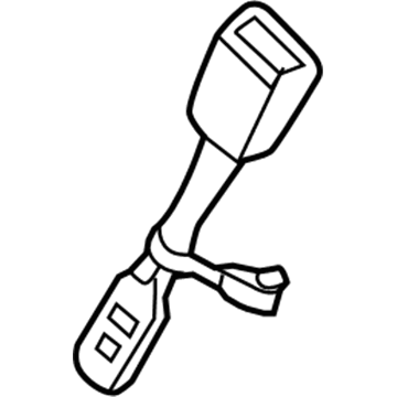 GM 84531738 Buckle End, Black, Front