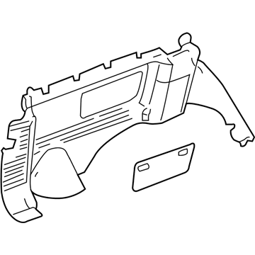 GM 15801008 Lower Quarter Trim, Rear Passenger Side
