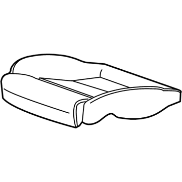 GM 22882922 Cushion Cover, Black, Front