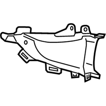 GM 84078625 Air Duct, Front Outer Driver Side