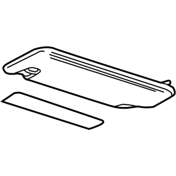 GM 22929714 Sunvisor, Black, Driver Side