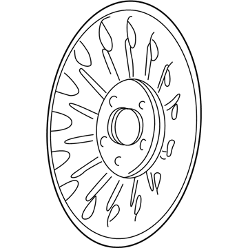 GM 9594967 Wheel Cover, Silver Spark
