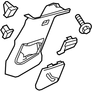 GM 84016270 Lock Pillar Trim, Jet Black, Passenger Side