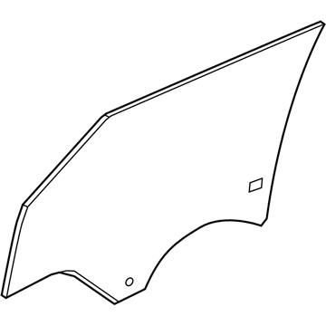 GM 23121253 Door Glass, Rear Driver Side