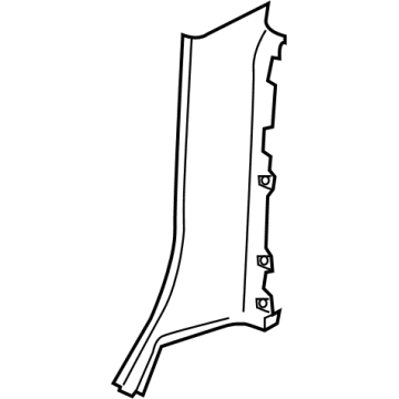 GM 22964308 Lower Trim, Black, Driver Side