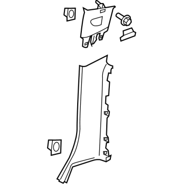 GM 23227035 Rear Pillar Trim, Driver Side