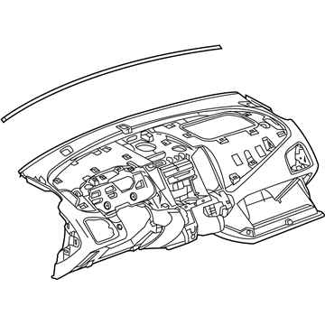 GM 23367074 Instrument Panel, Black