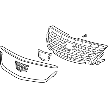 GM 84789855 Grille Assembly, Black, Front