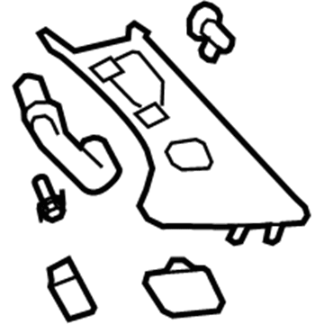 GM 22789052 Windshield Pillar Trim, Passenger Side