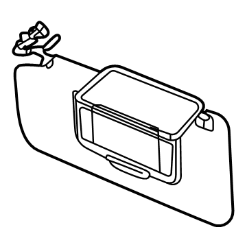GM 42779184 Sunvisor, Jet Black, Driver Side