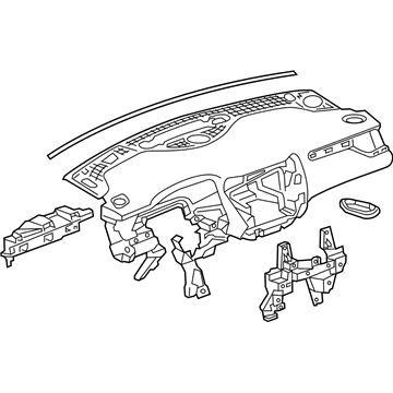 GM 85125375 Instrument Panel, Black