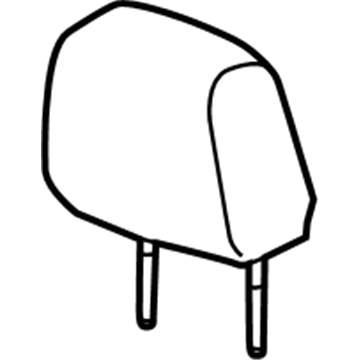 GM 84071704 Headrest, Black, Front