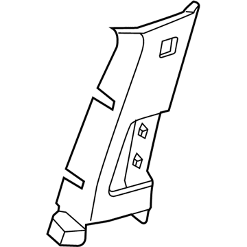 GM 22787195 Upper Center Pillar Trim, Titanium, Passenger Side